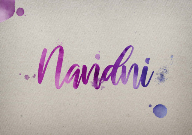 Free photo of Nandni Watercolor Name DP