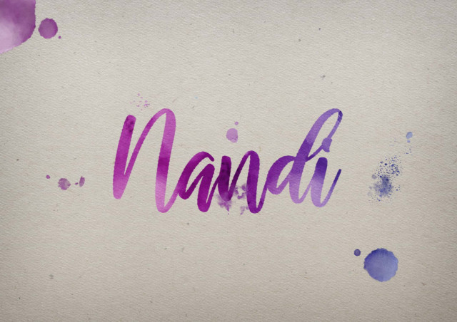 Free photo of Nandi Watercolor Name DP