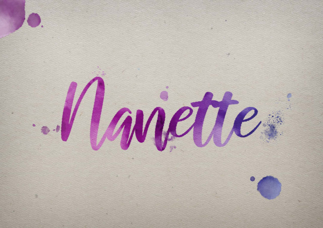 Free photo of Nanette Watercolor Name DP