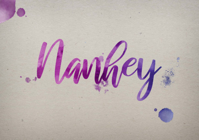 Free photo of Nanhey Watercolor Name DP