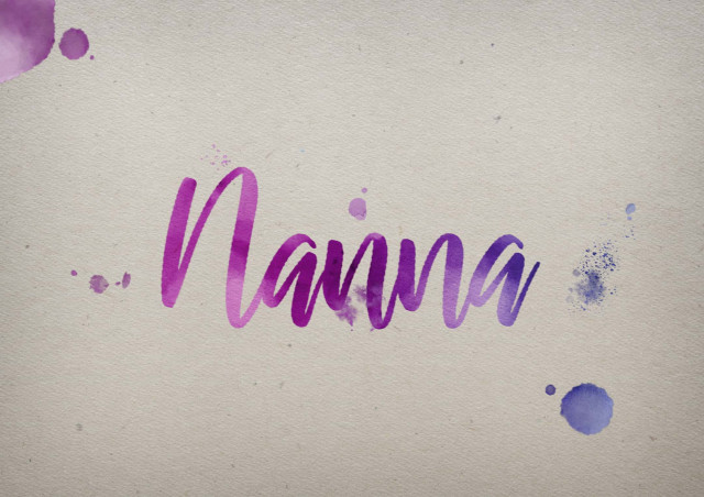 Free photo of Nanna Watercolor Name DP