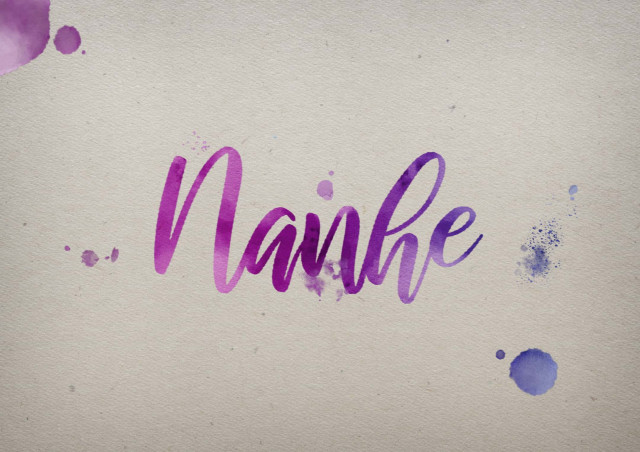 Free photo of Nanhe Watercolor Name DP