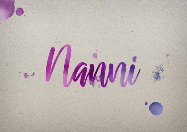 Free photo of Nanni Watercolor Name DP