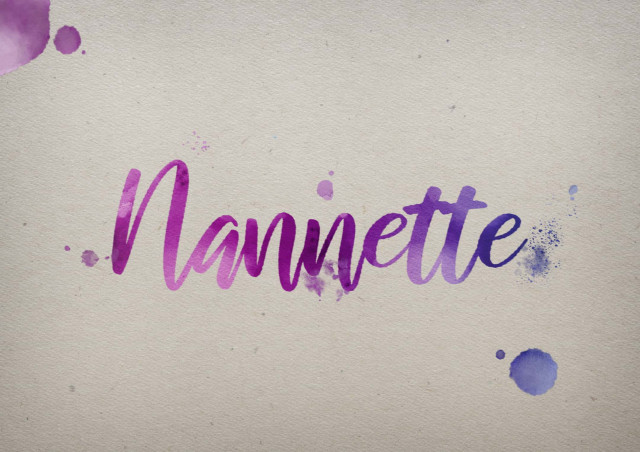 Free photo of Nannette Watercolor Name DP