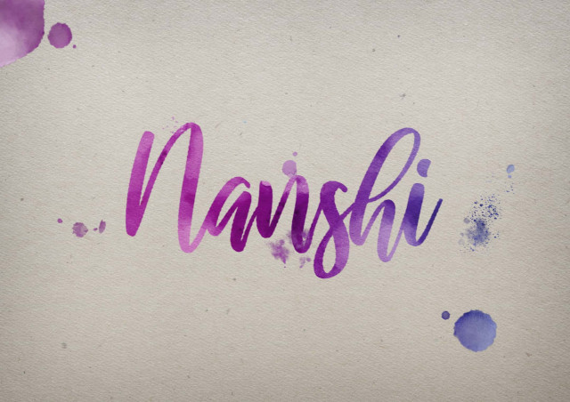 Free photo of Nanshi Watercolor Name DP