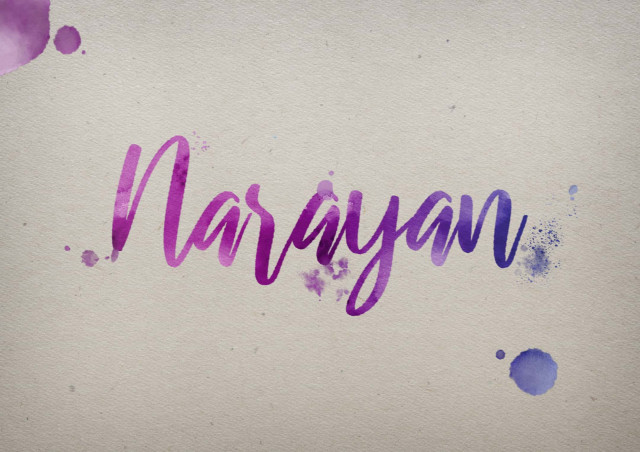 Free photo of Narayan Watercolor Name DP