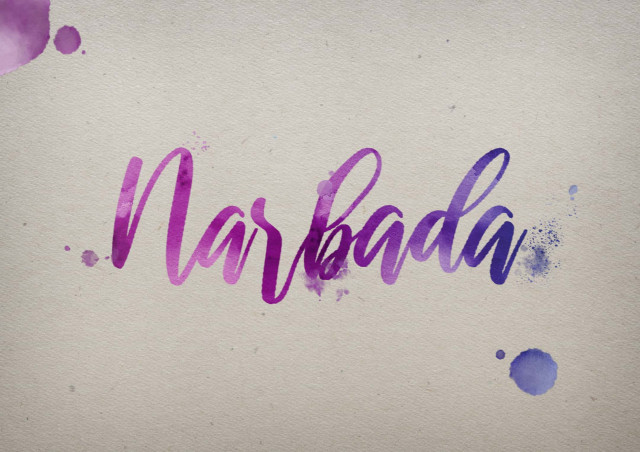 Free photo of Narbada Watercolor Name DP