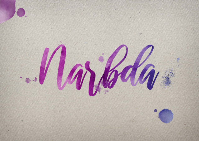 Free photo of Narbda Watercolor Name DP