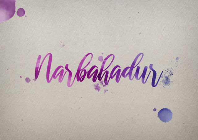 Free photo of Narbahadur Watercolor Name DP