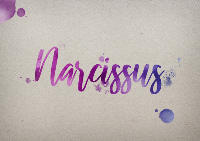 Free photo of Narcissus Watercolor Name DP