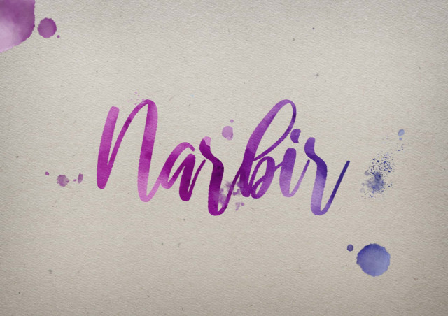 Free photo of Narbir Watercolor Name DP