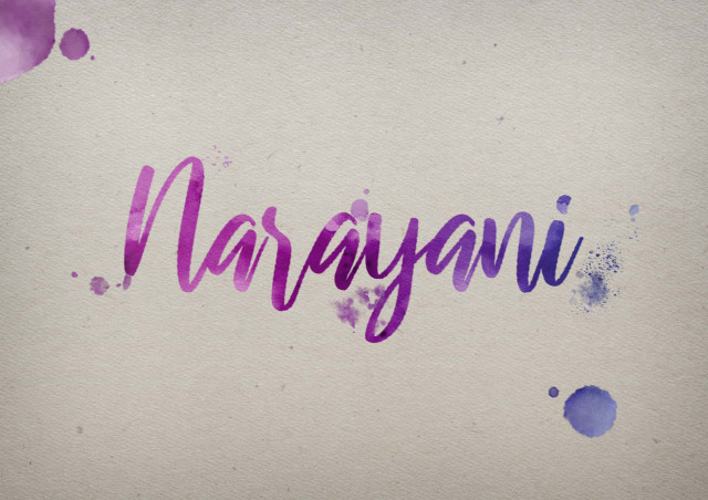 Free photo of Narayani Watercolor Name DP