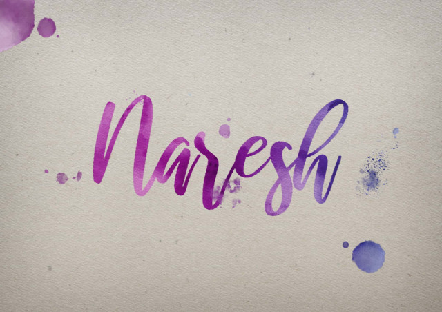 Free photo of Naresh Watercolor Name DP