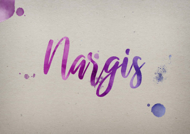 Free photo of Nargis Watercolor Name DP