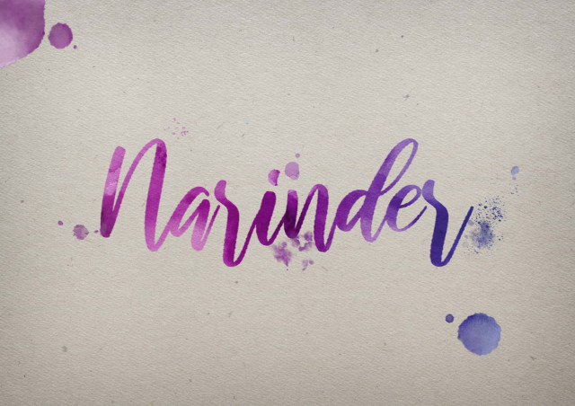 Free photo of Narinder Watercolor Name DP