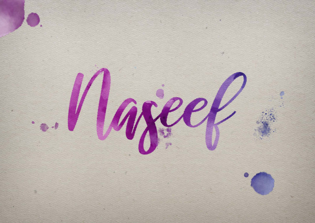 Free photo of Naseef Watercolor Name DP