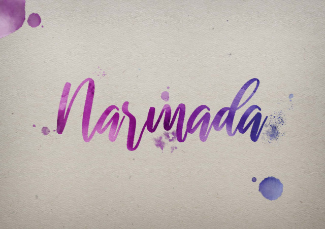 Free photo of Narmada Watercolor Name DP