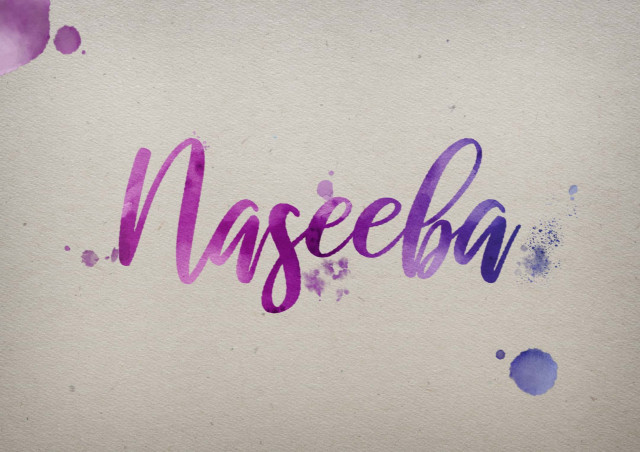 Free photo of Naseeba Watercolor Name DP