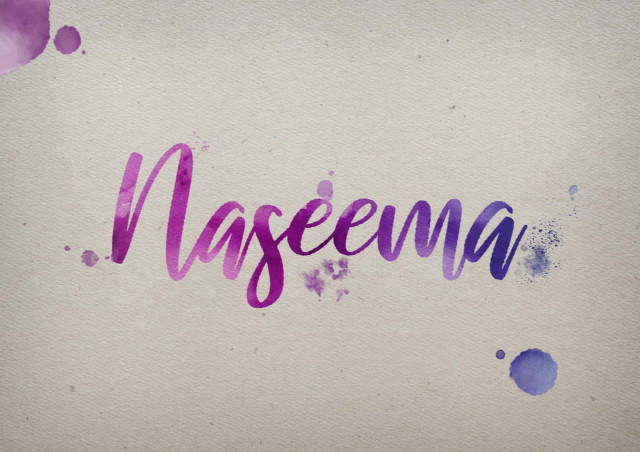 Free photo of Naseema Watercolor Name DP