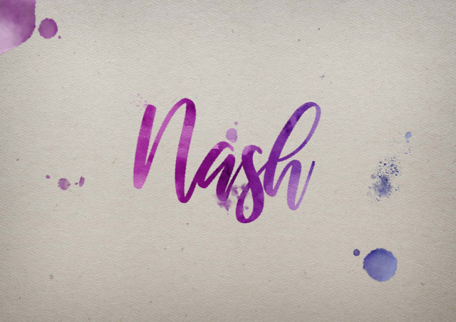 Free photo of Nash Watercolor Name DP