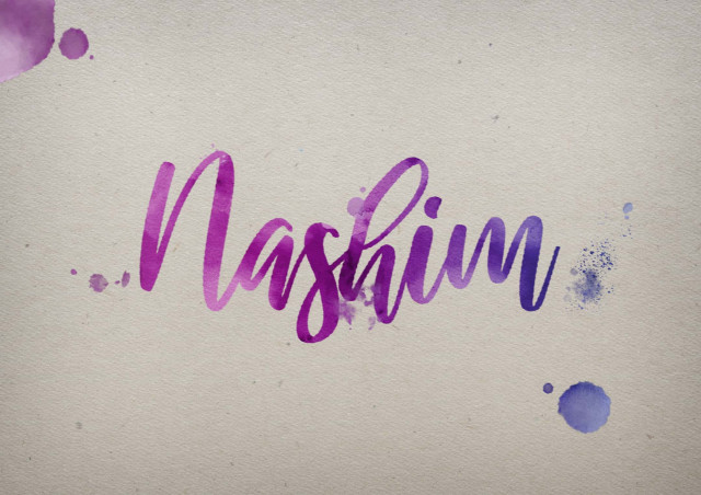 Free photo of Nashim Watercolor Name DP