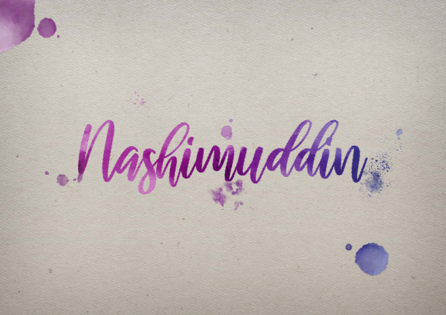 Free photo of Nashimuddin Watercolor Name DP