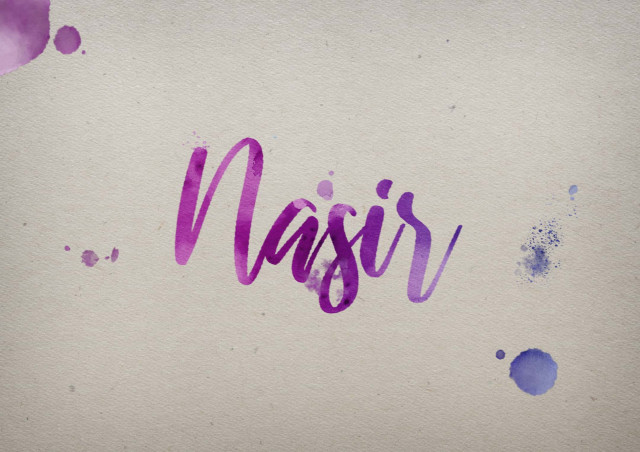 Free photo of Nasir Watercolor Name DP
