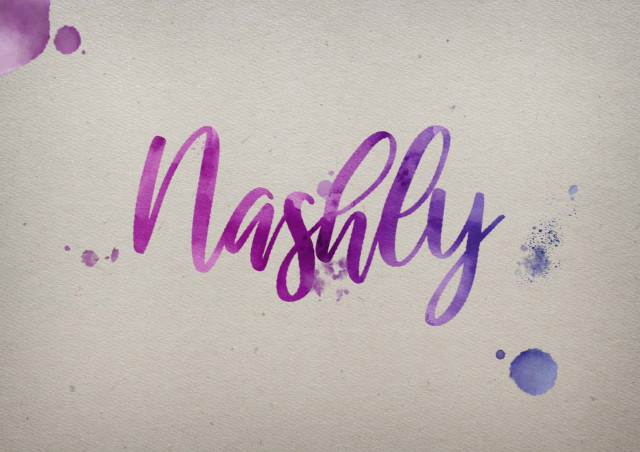 Free photo of Nashly Watercolor Name DP