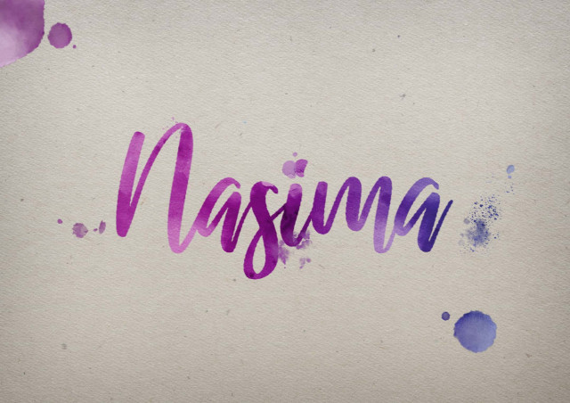 Free photo of Nasima Watercolor Name DP