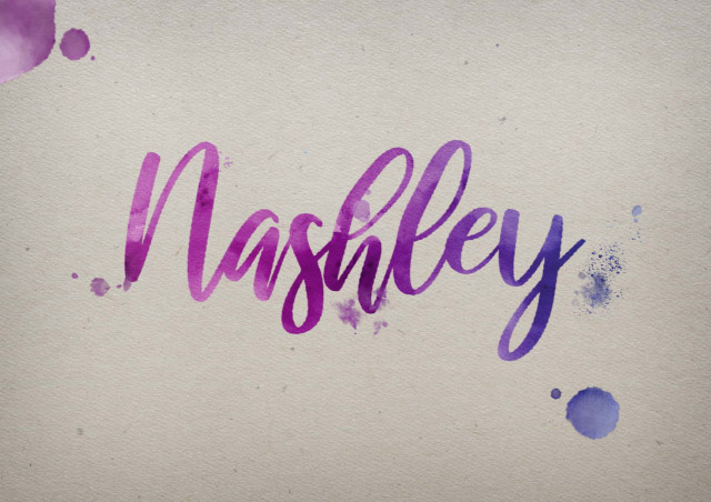Free photo of Nashley Watercolor Name DP