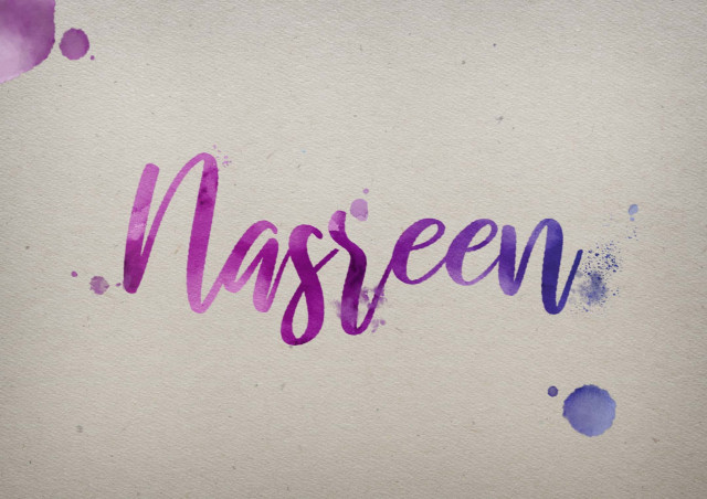 Free photo of Nasreen Watercolor Name DP