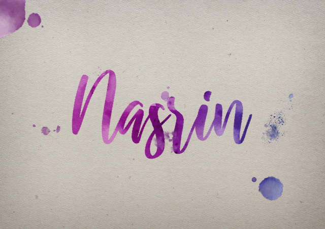 Free photo of Nasrin Watercolor Name DP