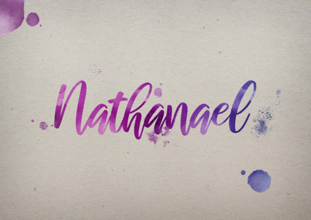 Free photo of Nathanael Watercolor Name DP