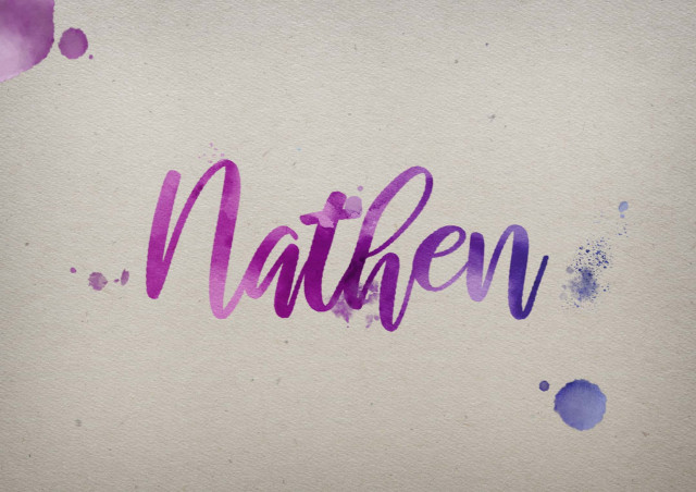 Free photo of Nathen Watercolor Name DP