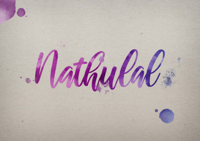 Free photo of Nathulal Watercolor Name DP