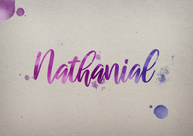 Free photo of Nathanial Watercolor Name DP