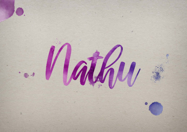 Free photo of Nathu Watercolor Name DP