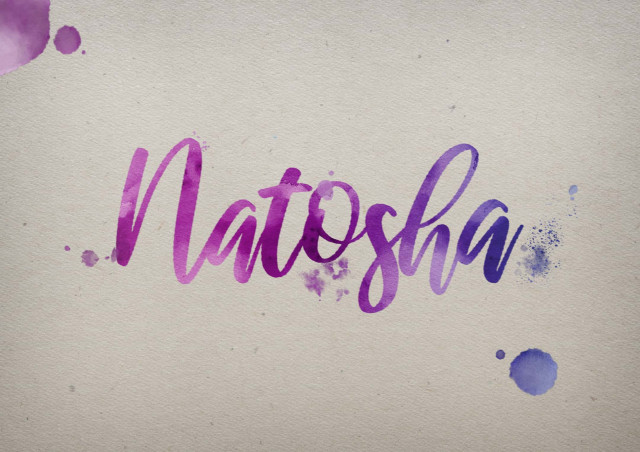 Free photo of Natosha Watercolor Name DP