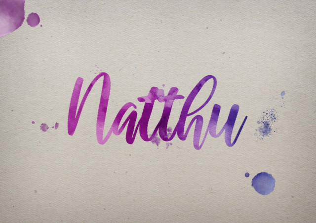 Free photo of Natthu Watercolor Name DP