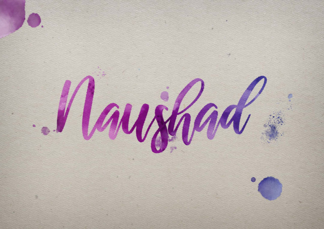 Free photo of Naushad Watercolor Name DP