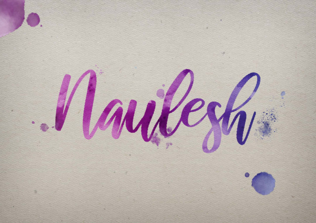 Free photo of Naulesh Watercolor Name DP