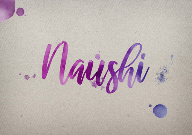 Free photo of Naushi Watercolor Name DP