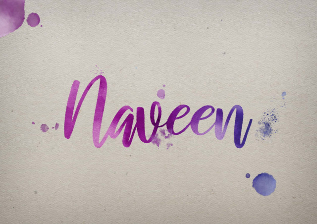 Free photo of Naveen Watercolor Name DP