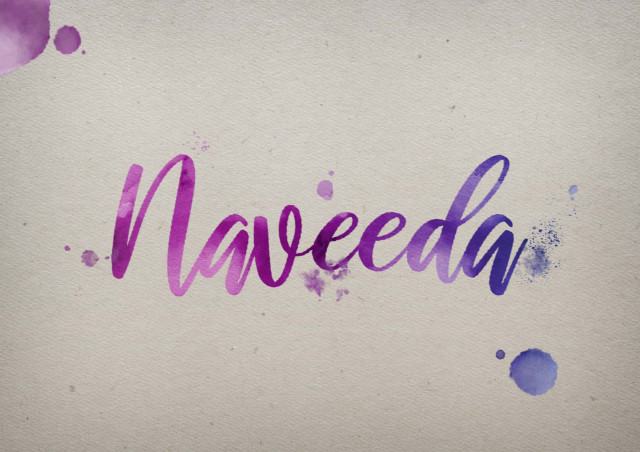 Free photo of Naveeda Watercolor Name DP