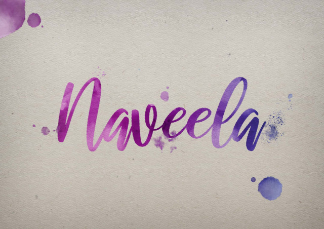 Free photo of Naveela Watercolor Name DP