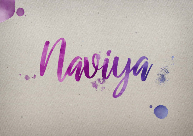 Free photo of Naviya Watercolor Name DP