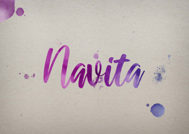 Free photo of Navita Watercolor Name DP