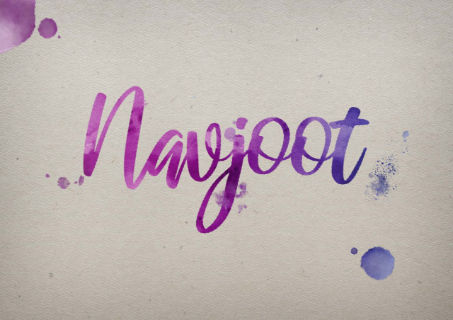 Free photo of Navjoot Watercolor Name DP
