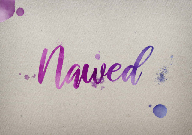 Free photo of Nawed Watercolor Name DP