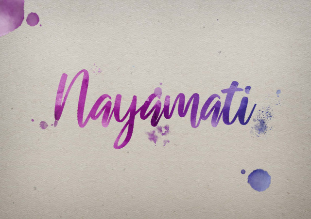Free photo of Nayamati Watercolor Name DP